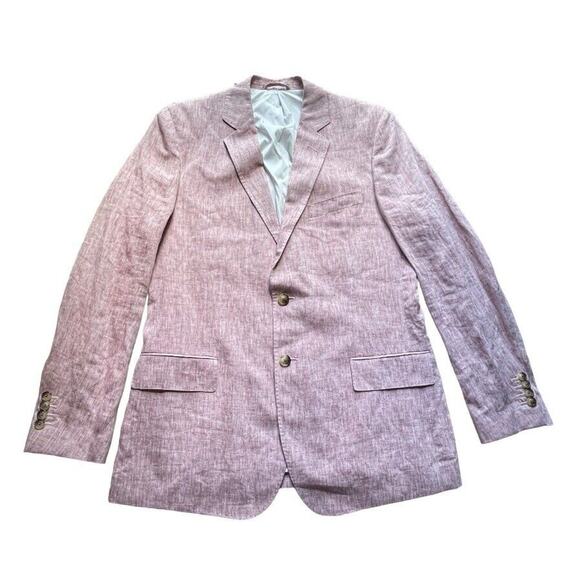 NWOT Vineyard Vines Blazer Men 42 L Soft Red Pure Linen Sport Coat Jacket 1J0126 - Picture 1 of 7